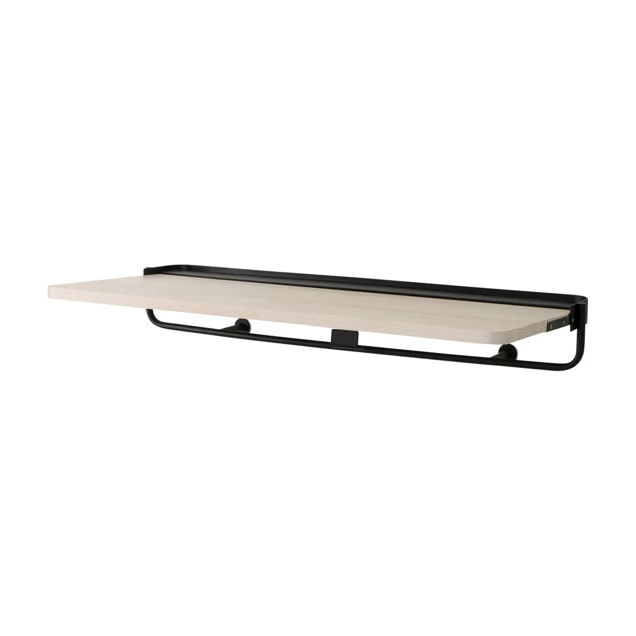 FLIG ESCRIVANINHA PARA PAREDE DOBRÁVEL 82 CM X 40 CM - PRETO/NATURAL WASHED - Foto 2