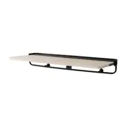 FLIG ESCRIVANINHA PARA PAREDE DOBRÁVEL 82 CM X 40 CM - PRETO/NATURAL WASHED - Foto 2