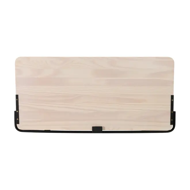 FLIG ESCRIVANINHA PARA PAREDE DOBRÁVEL 82 CM X 40 CM - PRETO/NATURAL WASHED - Foto 3