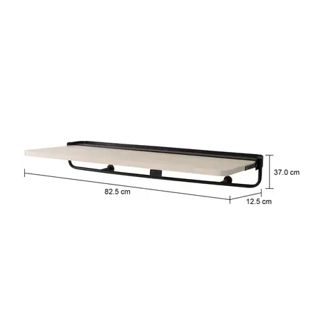 Imagem com medidas do produto FLIG ESCRIVANINHA PARA PAREDE DOBRÁVEL 82 CM X 40 CM