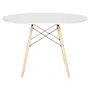 SERINGUEIRA/BRANCO - MESA DE JANTAR REDONDA 1,10 M EASY WOOD