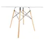 MESA DE JANTAR REDONDA 1,10 M EASY WOOD - SERINGUEIRA/BRANCO - Foto 4
