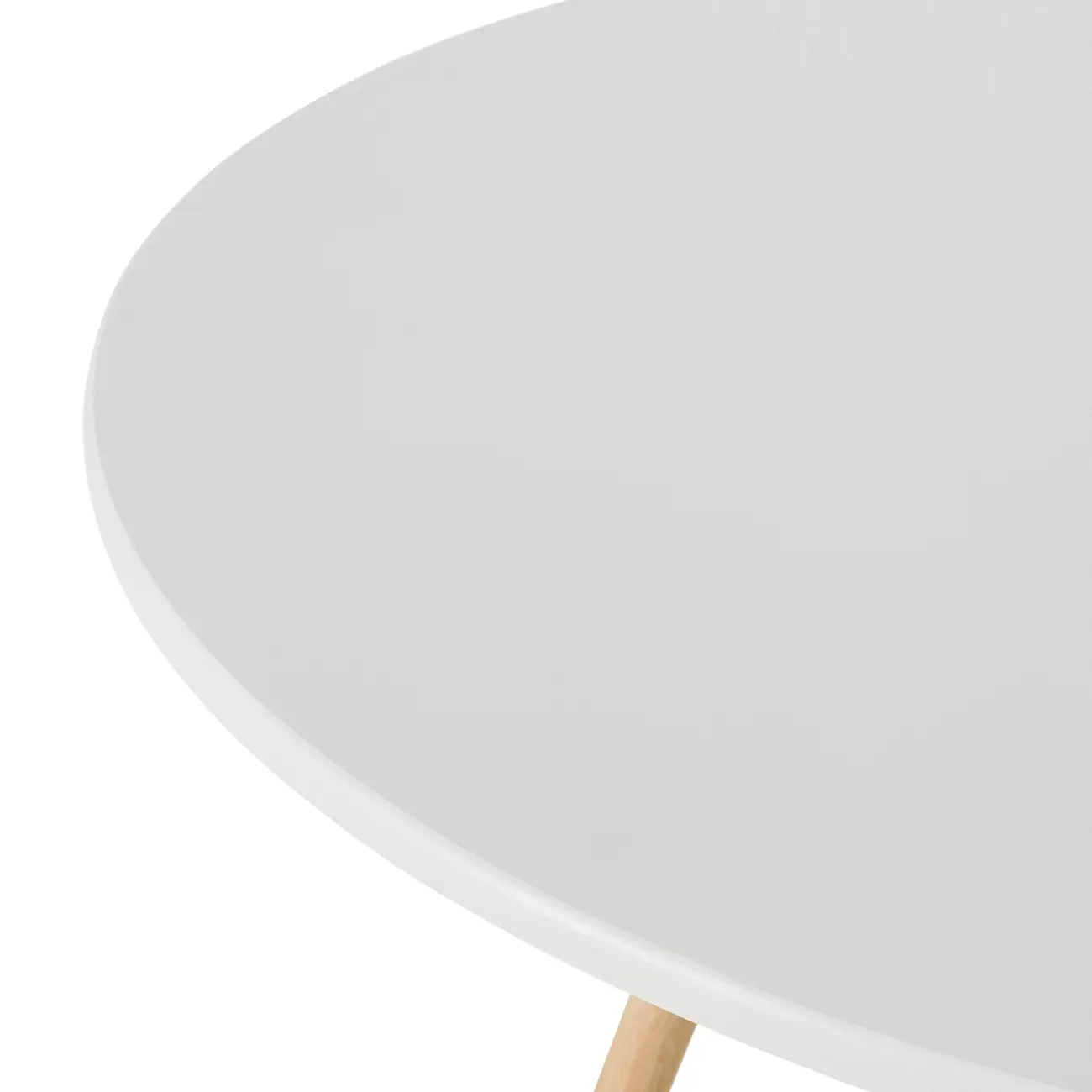 MESA DE JANTAR REDONDA 1,10 M EASY WOOD - SERINGUEIRA/BRANCO - Foto 5