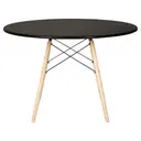 SERINGUEIRA/PRETO - MESA DE JANTAR REDONDA 1,10 M EASY WOOD