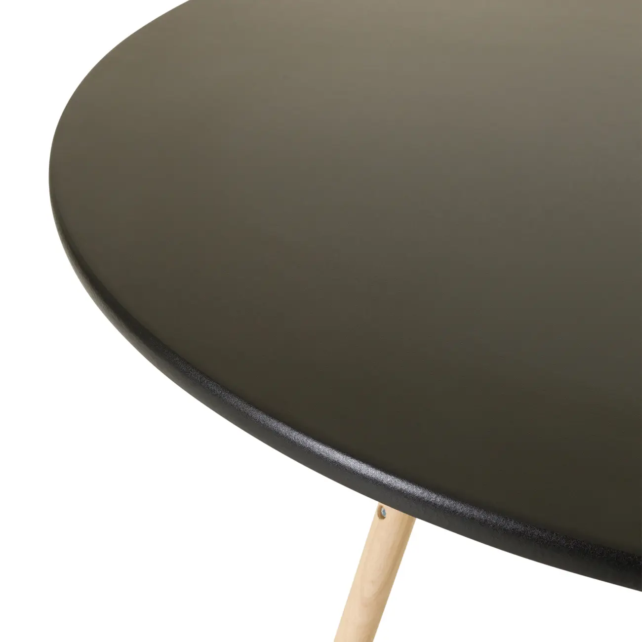 MESA DE JANTAR REDONDA 1,10 M EASY WOOD - SERINGUEIRA/PRETO - Foto 5