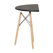 MESA MEIA LUA 90 CM X 46 CM EASY WOOD - SERINGUEIRA/PRETO - Foto 3