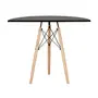 MESA MEIA LUA 90 CM X 46 CM EASY WOOD - SERINGUEIRA/PRETO - Foto 4