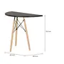 MESA MEIA LUA 90 CM X 46 CM EASY WOOD - SERINGUEIRA/PRETO - Foto 7