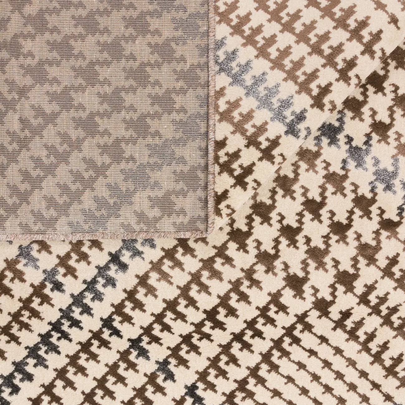 TAPETE 1,50 M X 2 M PLAID - BEGE/MARROM - Foto 6