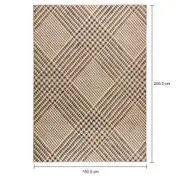 TAPETE 1,50 M X 2 M PLAID - BEGE/MARROM - Foto 7