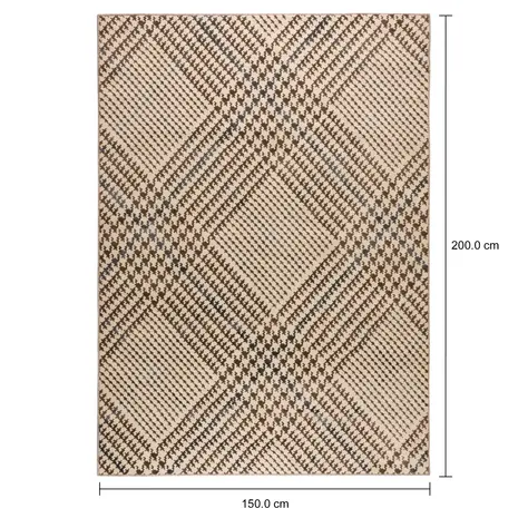 Imagem com medidas do produto TAPETE 1,50 M X 2 M PLAID