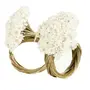 ARGOLA PARA GUARDANAPO COM 2 GALHEIROS SEMPRE VIVA - BRANCO/FIBRA CLARA - Foto 5