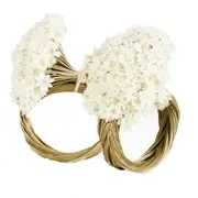 ARGOLA PARA GUARDANAPO COM 2 GALHEIROS SEMPRE VIVA - BRANCO/FIBRA CLARA - Foto 5