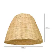 CÚPULA DE TETO 40 CM X 50 CM MAMBU - FIBRA NATURAL - Foto 4