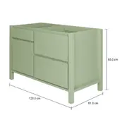 ARMÁRIO DE COZINHA INFERIOR 1,20 M 2 PORTAS / 2 GAVETAS MASSY - SÁLVIA - Foto 10