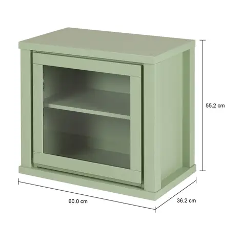 Imagem com medidas do produto ARMÁRIO DE COZINHA AÉREO 60 CM 1 PORTA BASCULANTE MASSY