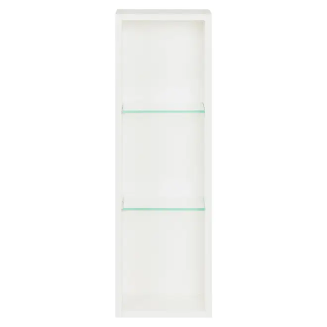 NICHO SUPERIOR 2 PRATELEIRAS 72 CM X 22 CM HIDRIX - BRANCO/INCOLOR - Foto 1