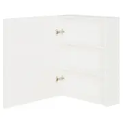 ARMÁRIO COM ESPELHO 1 PORTA 58 CM X 72 CM HIDRIX - BRANCO/PRATA - Foto 3