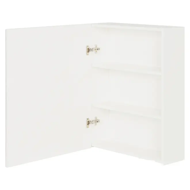 ARMÁRIO COM ESPELHO 1 PORTA 58 CM X 72 CM HIDRIX - BRANCO/PRATA - Foto 3