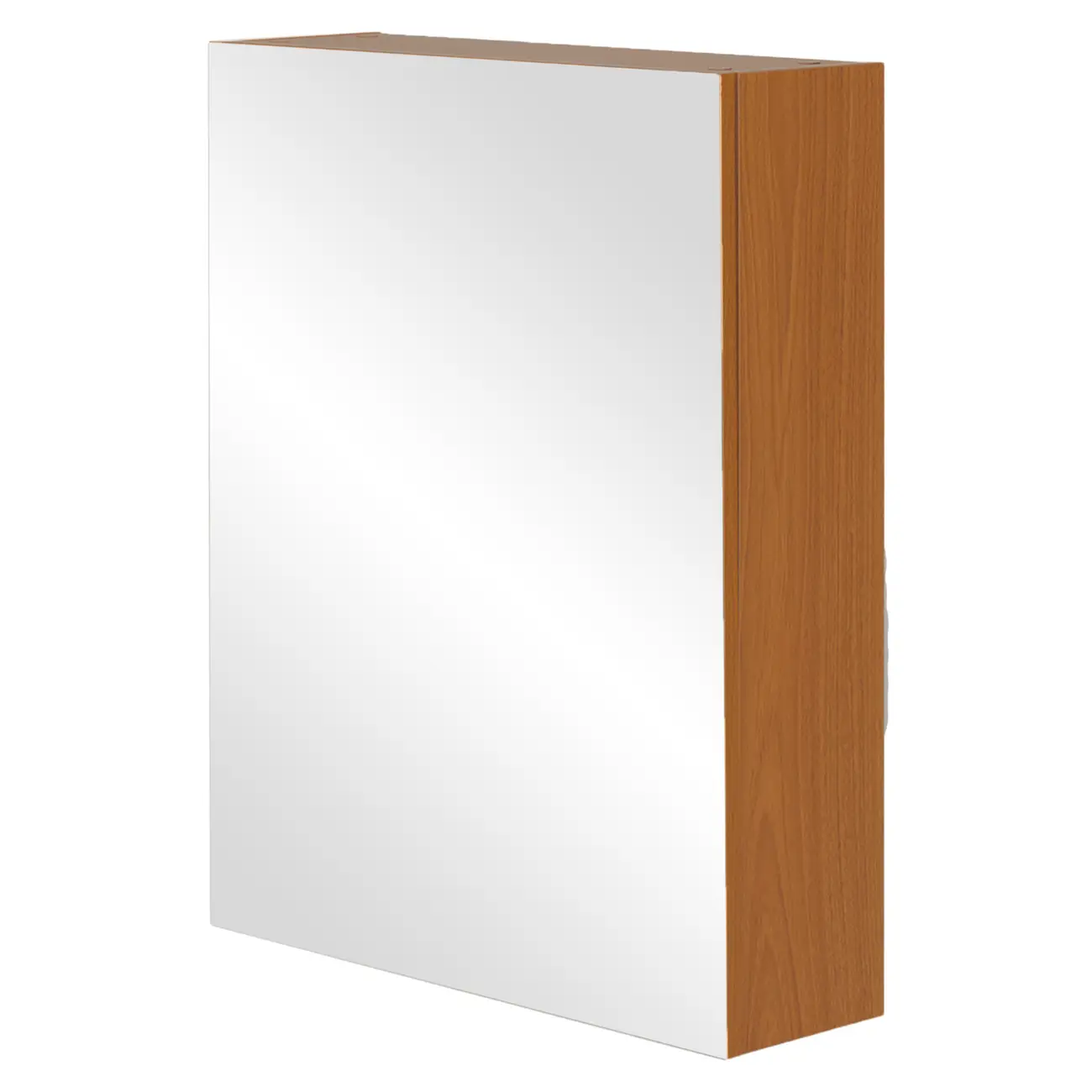 ARMÁRIO COM ESPELHO 1 PORTA 58 CM X 72 CM HIDRIX - FREIJÓ/PRATA - Foto 2