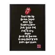 QUADRO ROCK HISTORY 75 CM X 55 CM - PRETO/PRETO - Foto 1