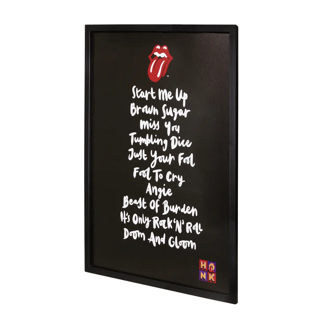 QUADRO ROCK HISTORY 75 CM X 55 CM - PRETO/PRETO - Foto 2