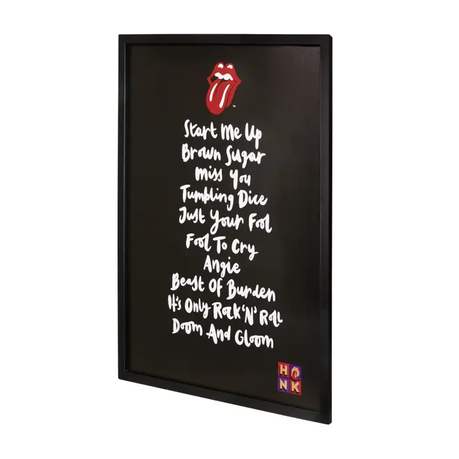 QUADRO ROCK HISTORY 75 CM X 55 CM - PRETO/PRETO - Foto 2