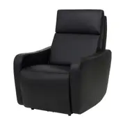 POLTRONA RECLINÁVEL ELÉTRICA BIVOLT GRISSOM - COURO PRETO - Foto 1