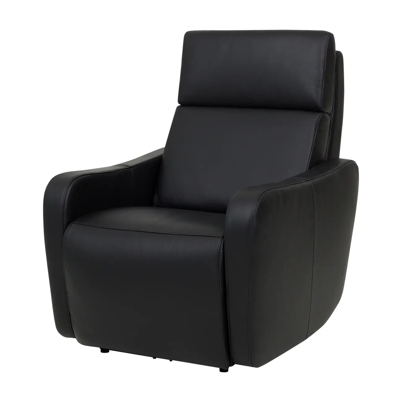 POLTRONA RECLINÁVEL ELÉTRICA BIVOLT GRISSOM - COURO PRETO - Foto 1