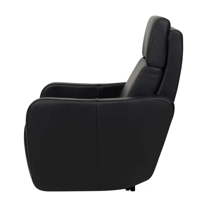 POLTRONA RECLINÁVEL ELÉTRICA BIVOLT GRISSOM - COURO PRETO - Foto 4