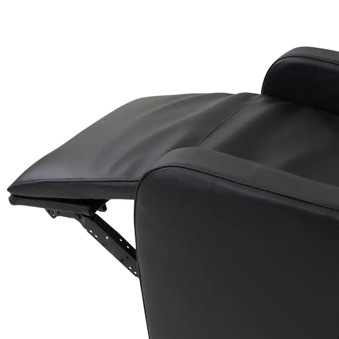 POLTRONA RECLINÁVEL ELÉTRICA BIVOLT GRISSOM - COURO PRETO - Foto 10