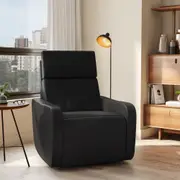 POLTRONA RECLINÁVEL ELÉTRICA BIVOLT GRISSOM - COURO PRETO - Foto 15