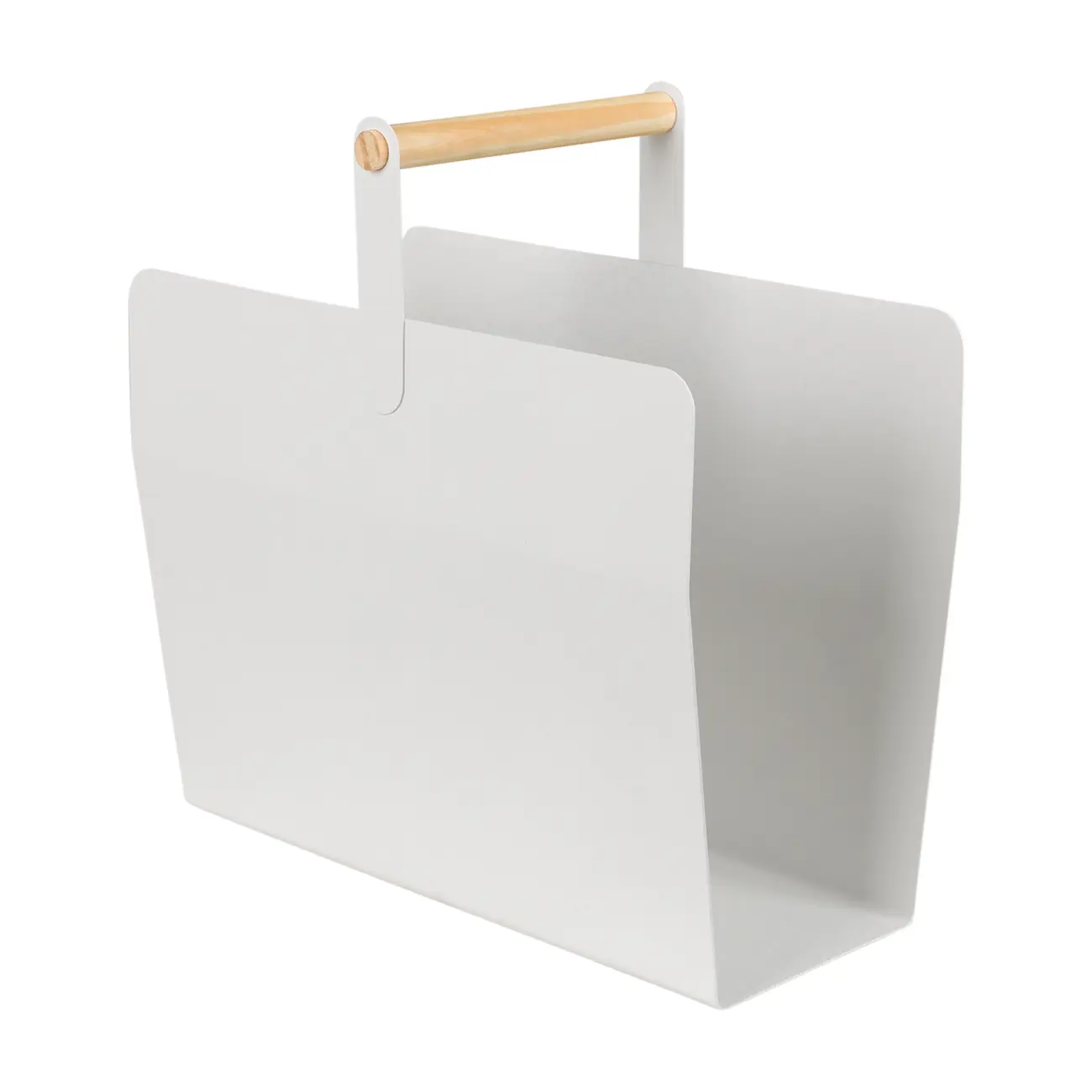 PORTA-REVISTAS FOLDING - BRANCO/PINUS NATURAL - Foto 1