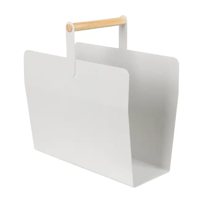 PORTA-REVISTAS FOLDING - BRANCO/PINUS NATURAL - Foto 1