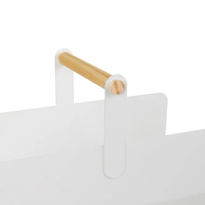 PORTA-REVISTAS FOLDING - BRANCO/PINUS NATURAL - Foto 4