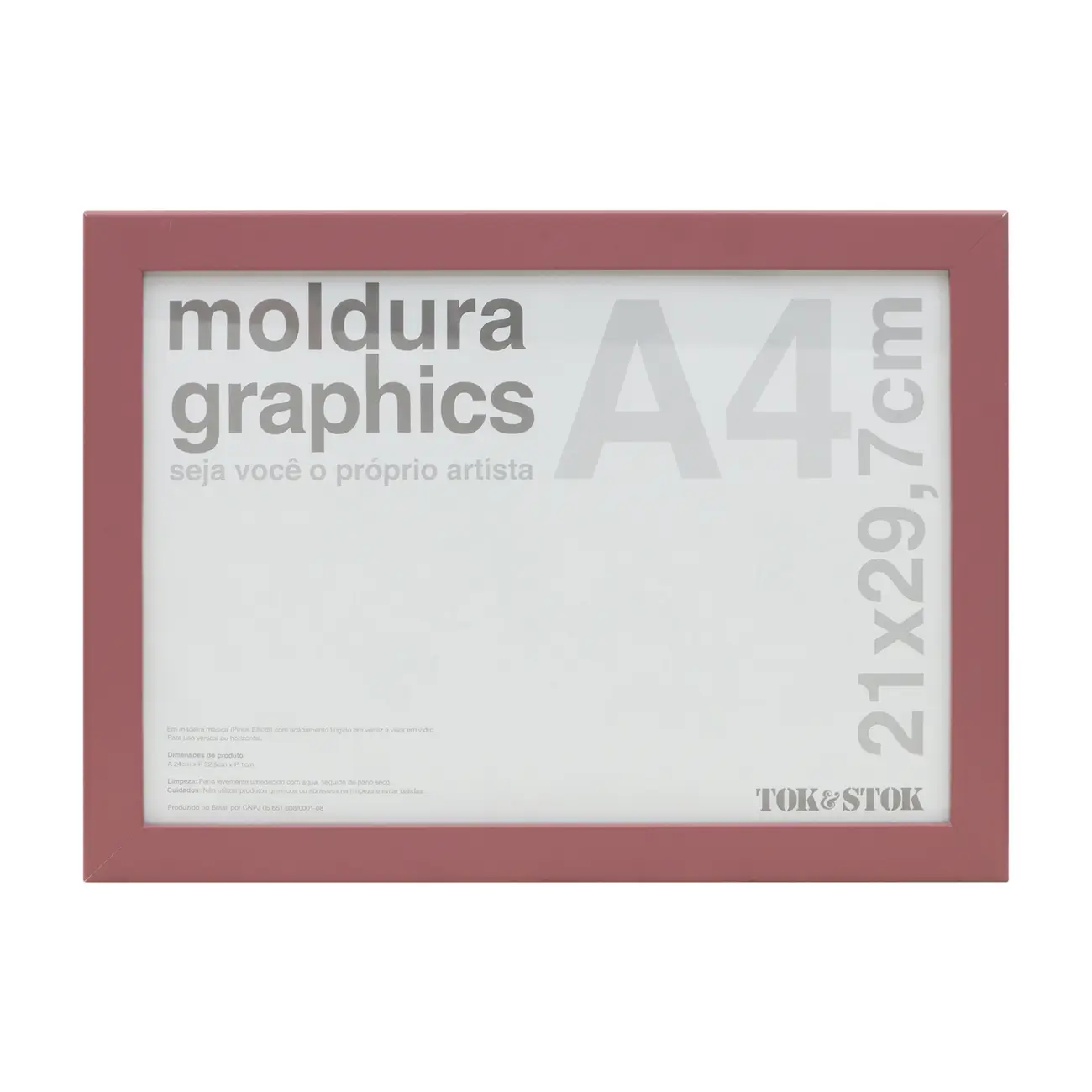MOLDURA A4 21 CM X 29 CM GRAPHICS - RODONITA - Foto 1