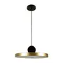 LUMINÁRIA DE TETO SATURN - PRETO/OURO - Foto 1