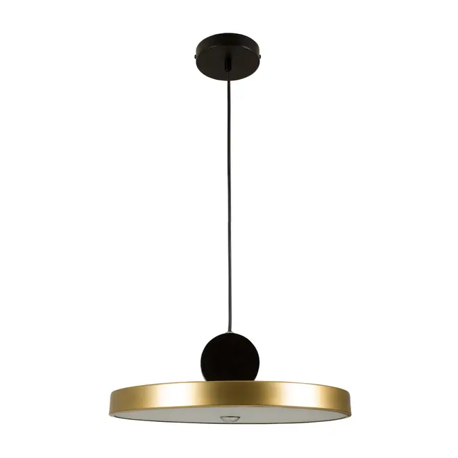 LUMINÁRIA DE TETO SATURN - PRETO/OURO - Foto 1