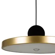 LUMINÁRIA DE TETO SATURN - PRETO/OURO - Foto 3