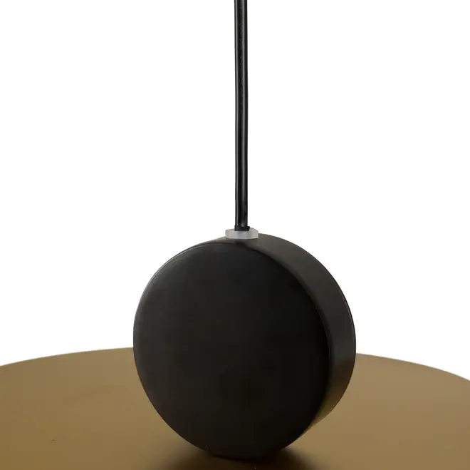 LUMINÁRIA DE TETO SATURN - PRETO/OURO - Foto 4