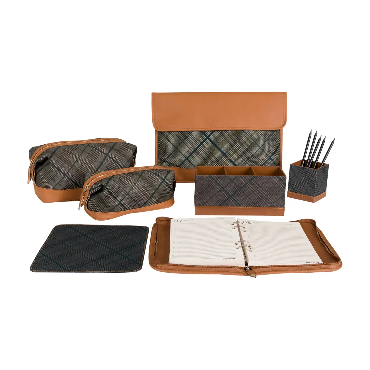 PORTA-LÁPIS PLAID - WHISKY/ENGLISH GREEN - Foto 6