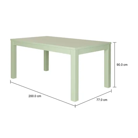 Imagem com medidas do produto MESA DE JANTAR 1,60 M X 90 CM MASSY
