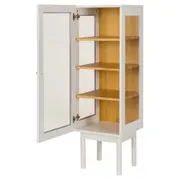 CRISTALEIRA 1 PORTA 43 CM X 1,30 M MÍNIMO - BRANCO/TAUARI - Foto 4
