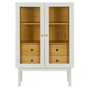 CRISTALEIRA 2 PORTAS/4 GAVETAS 86 CM X 1,30 M MÍNIMO - BRANCO/TAUARI - Foto 1