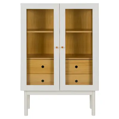 CRISTALEIRA 2 PORTAS/4 GAVETAS 86 CM X 1,30 M MÍNIMO