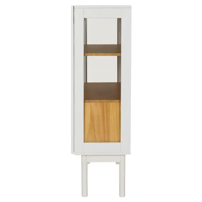 CRISTALEIRA 2 PORTAS/4 GAVETAS 86 CM X 1,30 M MÍNIMO - BRANCO/TAUARI - Foto 5