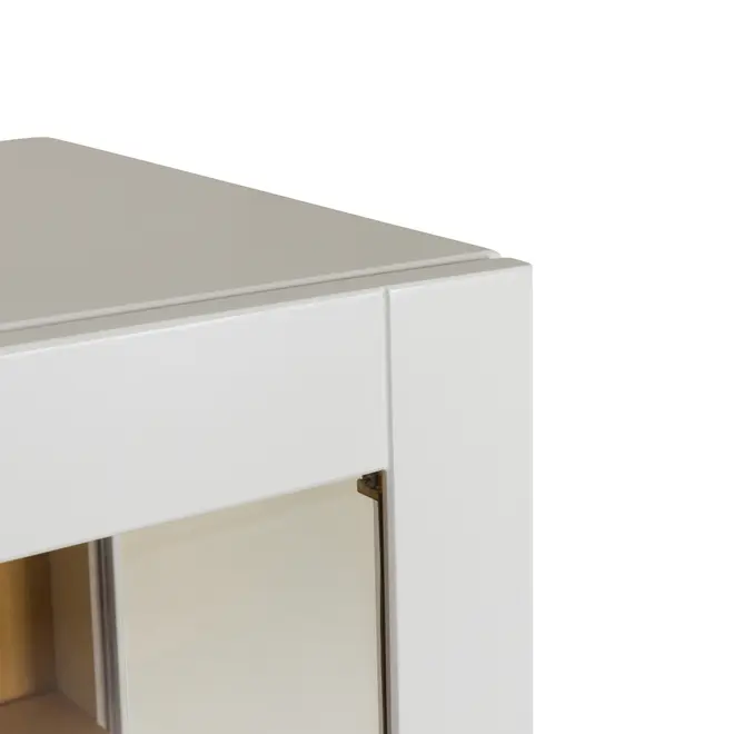 CRISTALEIRA 2 PORTAS/4 GAVETAS 86 CM X 1,30 M MÍNIMO - BRANCO/TAUARI - Foto 7