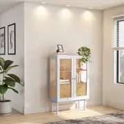 CRISTALEIRA 2 PORTAS/4 GAVETAS 86 CM X 1,30 M MÍNIMO - BRANCO/TAUARI - Foto 12