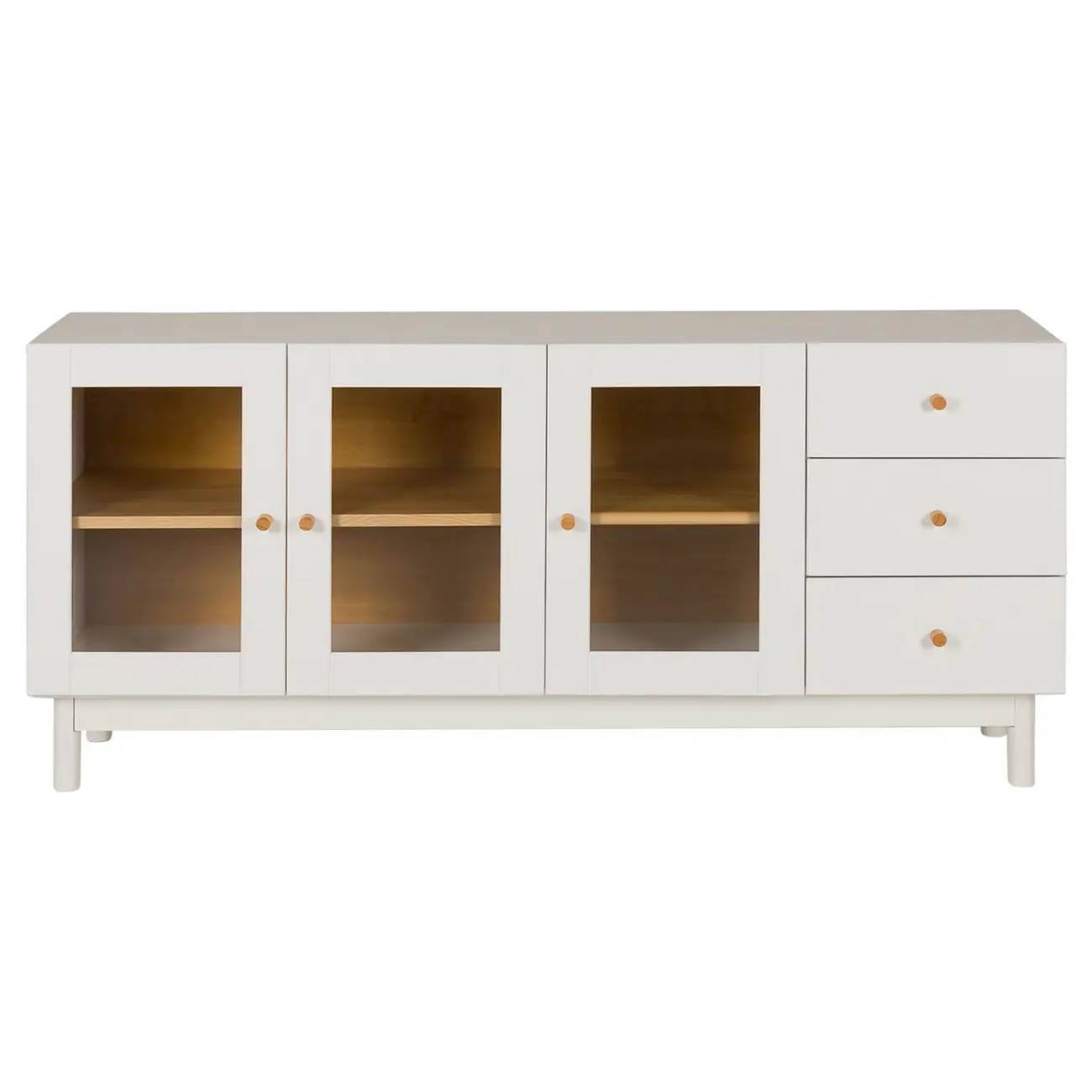 MÍNIMO BUFFET 3 PORTAS/3 GAVETAS 1,50 M X 38 CM - BRANCO/TAUARI - Foto 1