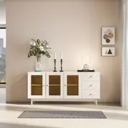 MÍNIMO BUFFET 3 PORTAS/3 GAVETAS 1,50 M X 38 CM - BRANCO/TAUARI - Foto 11